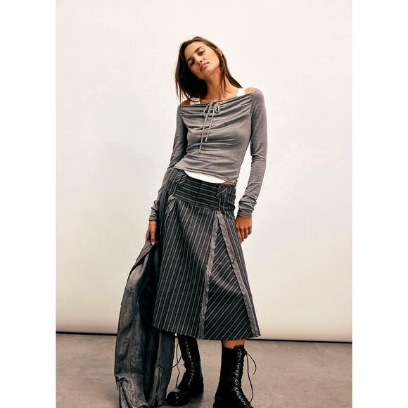 Free People Menagerie Long Sleeve Heather Gray Multiple Sizes - Picture 4 of 4